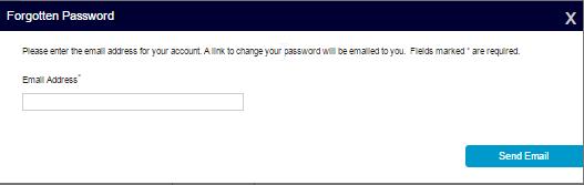 Por favor, não tente fazer login; Em vez disso, selecione "Forgotten your password?" 4. Isso abrirá uma janela pop-up onde o usuário é solicitado a aplicar o endereço de e-mail para o usuário 5.