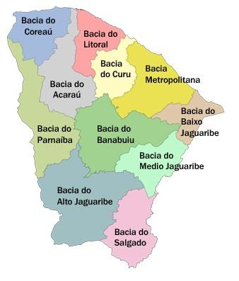 LOCALIZAÇÃO DAS BACIA DO