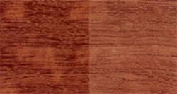 Bissilão: madeira do tipo mogno, vermelho-acastanhada, de fio revesso, desenho listado, dura, pesada, durável e muito retráctil.