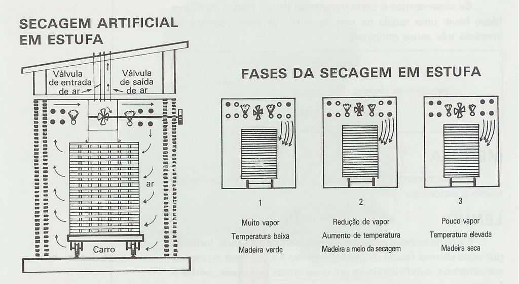 FIGURA 34 Exemplo de secagem artificial (in Tecnologia da madeira, p.