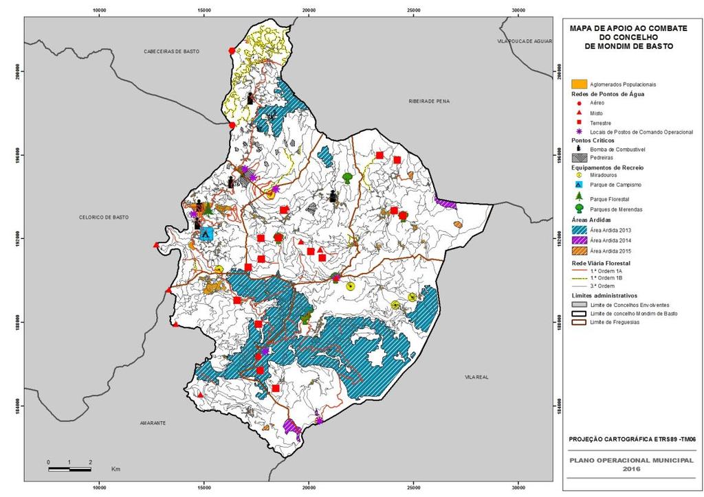 Mapa 11 - Apoio ao Combate II. 10. Cartografia de Apoio à Decisão A representação cartográfica das redes DFCI constitui uma importante ferramenta de apoio às operações de 1.