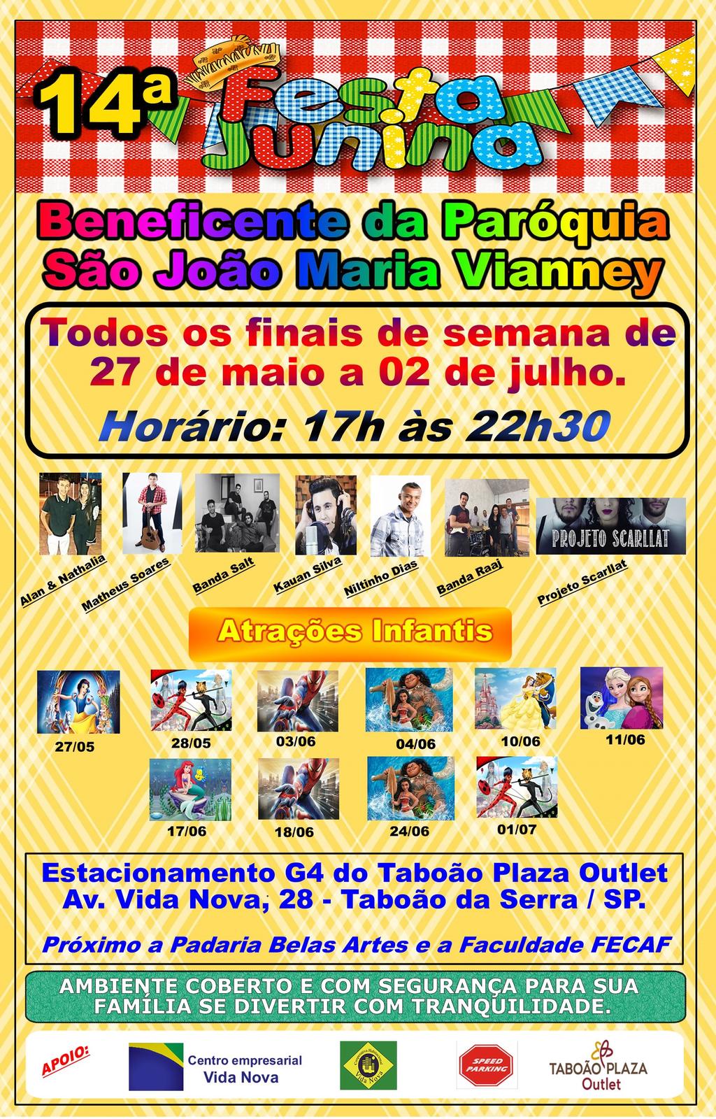 de Lourdes De segunda a sexta-feira: das 12h às 12h30 e às quartas-feiras às 19h30 Sábado às 17h30 Domingo às 08h e às 19h - Rua Águeda Gonçalves, 67 - Jd. Pedro Gonçalves. Igreja N. Sra.