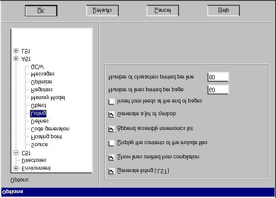 detalhes sobre a sintaxe e os recursos do montador e do compilador podem ser verificados através do acesso ao menu Help.
