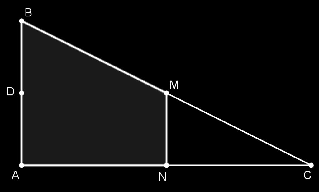 O retângulo da figura foi repartido em várias regiões por meio de três segmentos concorrentes, sendo um deles uma de suas diagonais e os outros dois