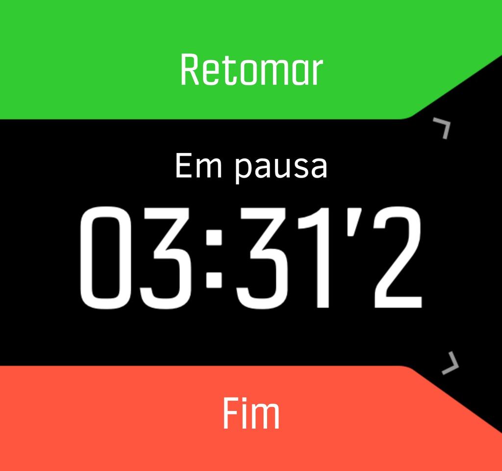 6. Enquanto grava, pode alternar entre ecrãs com o botão central ou através do ecrã tátil, caso esteja ativado. 7. Prima o botão superior para pausar a gravação.