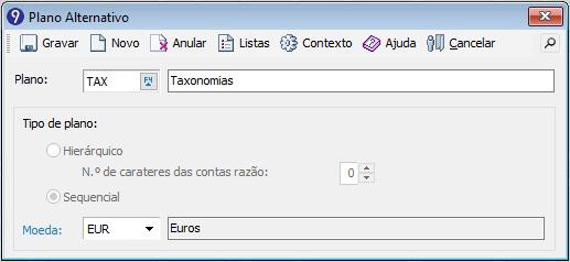 Um plano de contas -> dois planos de