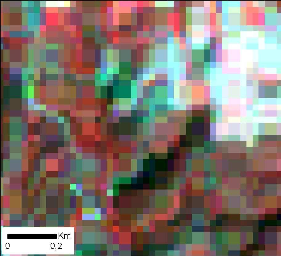 2, e o máximo de 8 meses para as imagens da zona 1 e 3. Esta diferença levanta algumas questões já referidas anteriormente em relação a detecção de alterações.