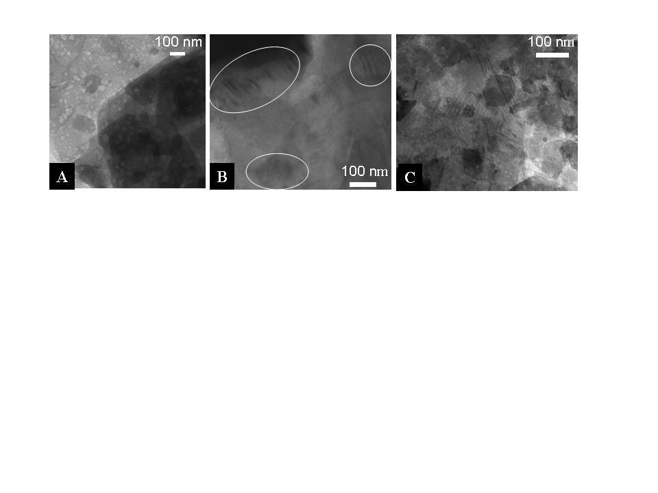 A Fig. 5 mostra as imagens de TEM dos nanocompósitos de polietileno/grafite.