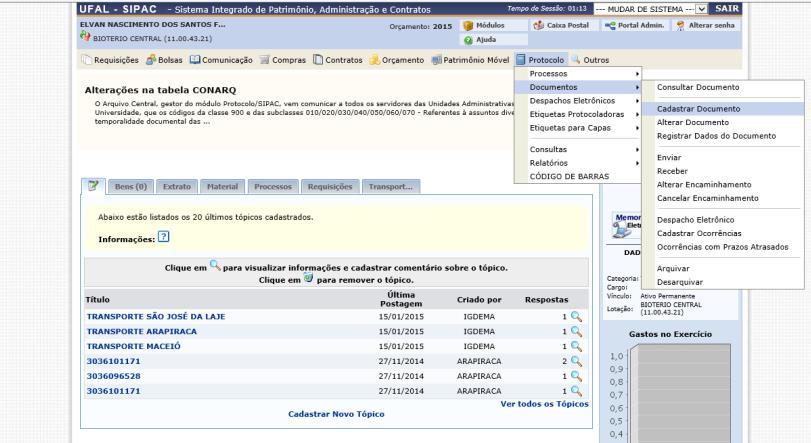 2.2 Acessar o portal administrativo; 3.2.3 Clicar no