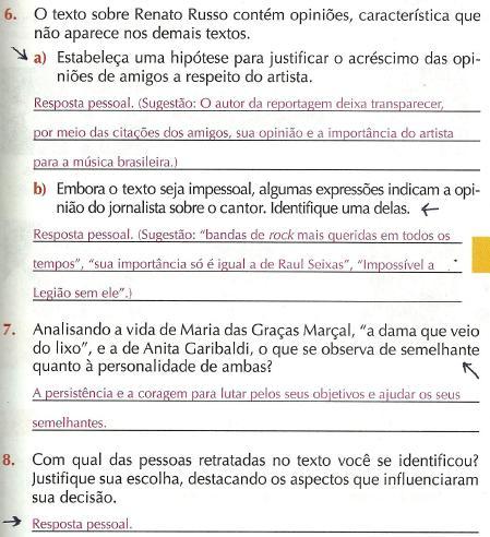 162 Figura 72. Fonte: Coleção Novo Diálogo, 8ª Série, p. 51.