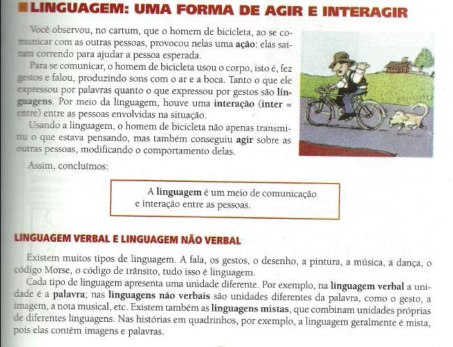 185 contrastam as linguagens verbal/não verbal, conforme se pode verificar na figura abaixo.