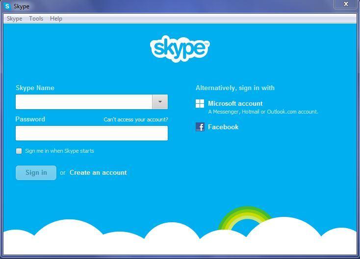 Como iniciar a sessão no Skype pela primeira vez Para começar a usar o Skype, precisa se conectar primeiro, usando uma conta Skype, na Figura 5 pode ver indicado pelo número 1. mat.