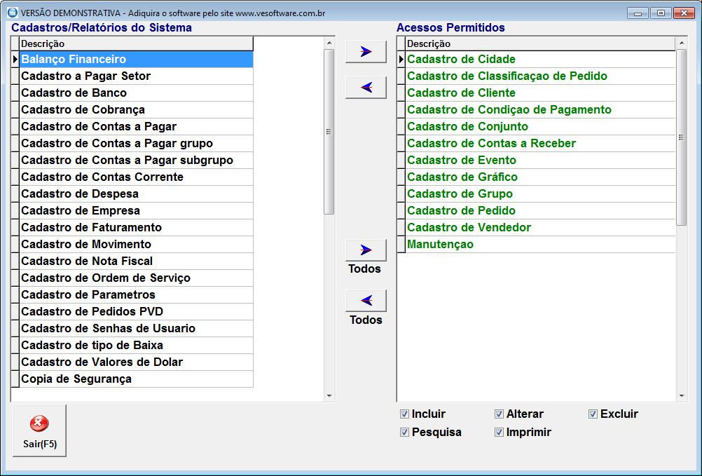 5. BOTÕES PRINCIPAIS : Os Botões tem os mesmos valores para todos os cadastros. Gravar Grava as modificações da Ficha atual.