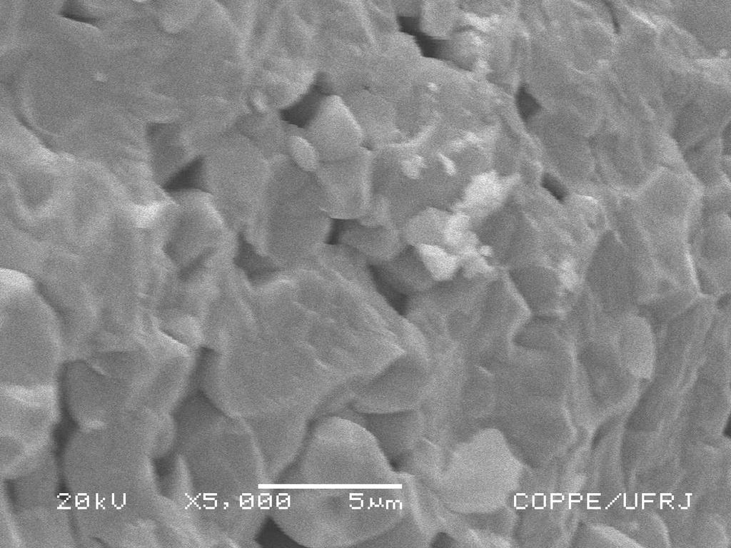 pó de titanato zirconato de chumbo dopado com maior concentração equimolar, PZTFe,5Nb,5 (a) Sinterizada a 200oC e (b) Sinterizada a 250oC.