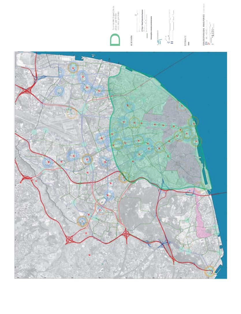Anexo XV - Planta da Rede Rodoviária da cidade de Lisboa, com identificação da área de