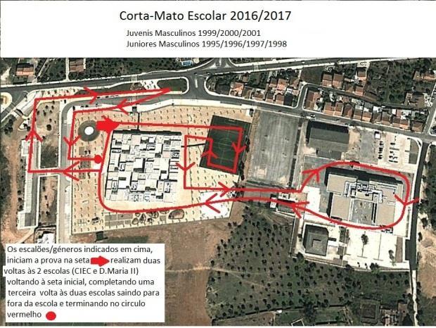 Dos 132 alunos inscritos para o corta-mato compareceram 103 na