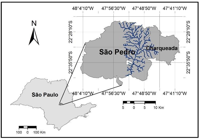 altimétrica de 500 metros, o Ribeirão Araquá apresentou correspondência com a linha de tendência e o valor do índice RDE não apresentou anomalia, o que indica que nesse trecho o rio se encontra em