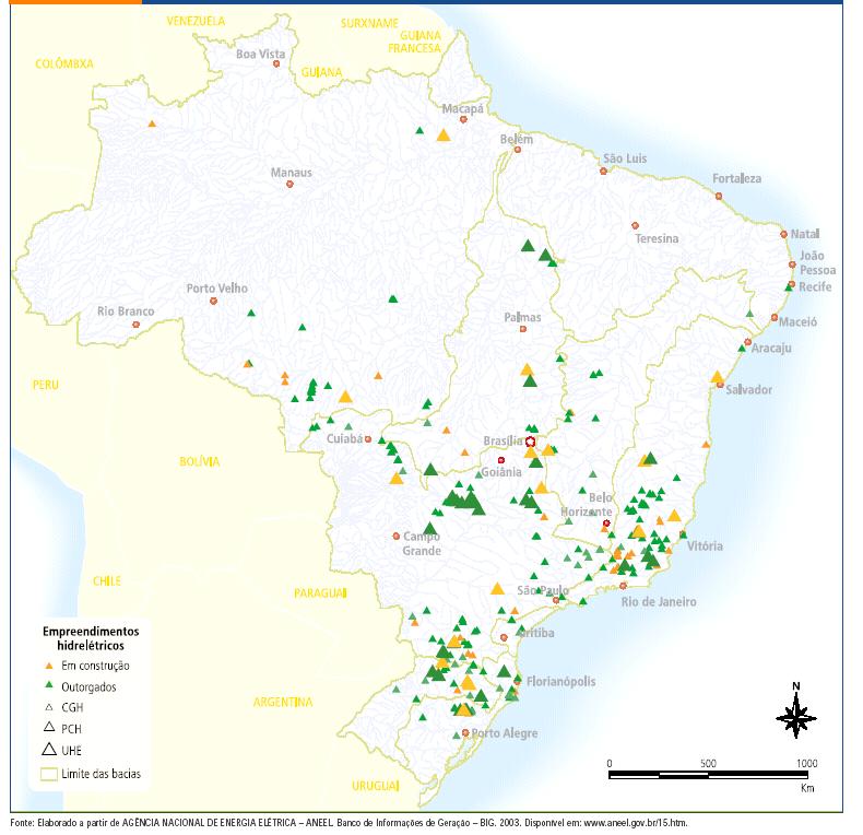 FUTURAS USINAS HIDRELÉTRICAS Futuros empreendimentos