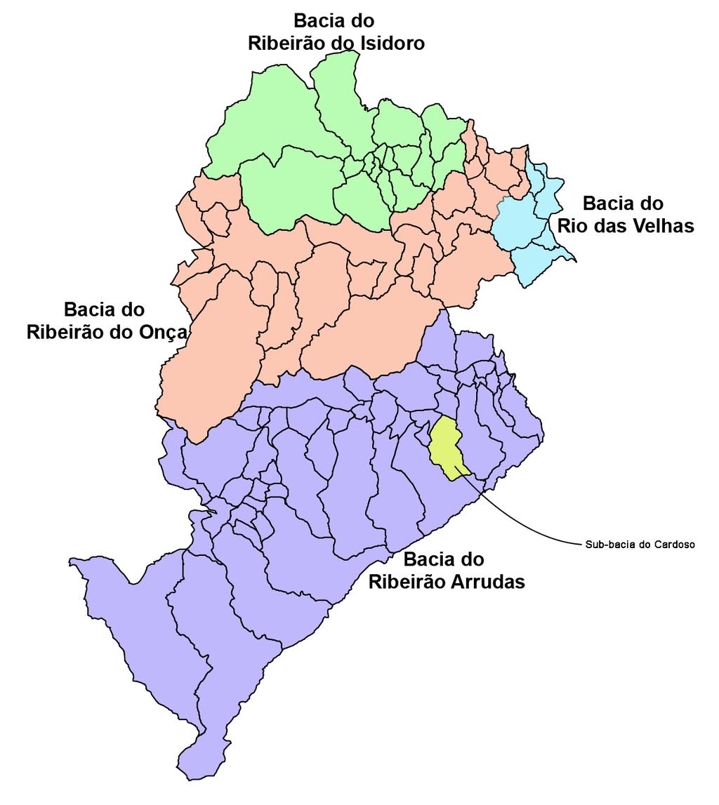 etapa 3 comportamento da água Mapa das grandes bacias hidrográficas de Belo Horizonte. Fonte: Prefeitura de Belo Horizonte, modificada pelos autores.