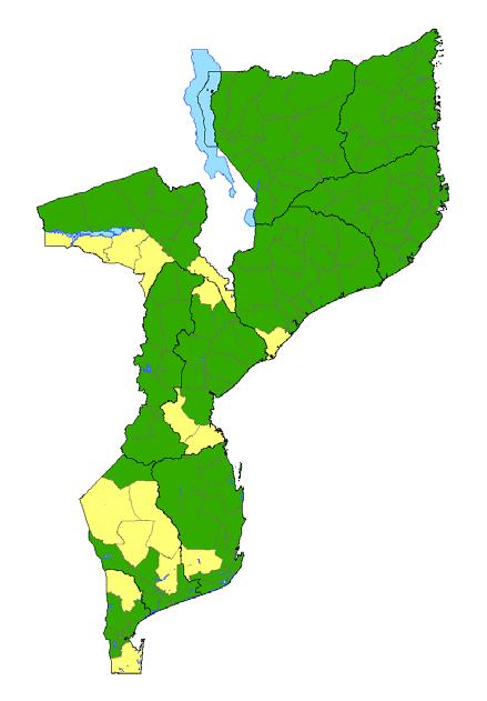 De acordo com a previsão sazonal para a época chuvosa 2009/10, durante a primeira metade da época (Outubro Dezembro 2009), espera se uma precipitação próxima do normal para acima do normal na maior