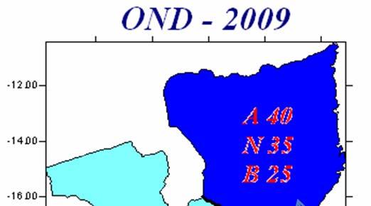 Actualização da Segurança Alimentar em MOÇAMBIQUE Setembro de 2009 Embora exista uma probabilidade 75 por cento nas duas maiores categorias (35 mais 40 por cento) ainda há uma probabilidade de