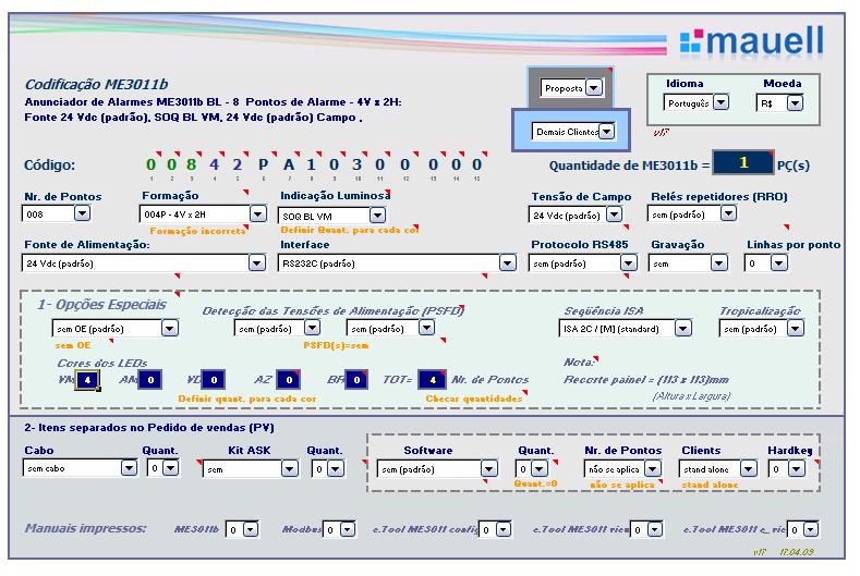 CODIFICAÇÃO DO PRODUTO Para codificar seu produto, solicite o software aos nossos consultores através do email: ateei@ateei.com.br 1 Gravação em baixo relevo 1.