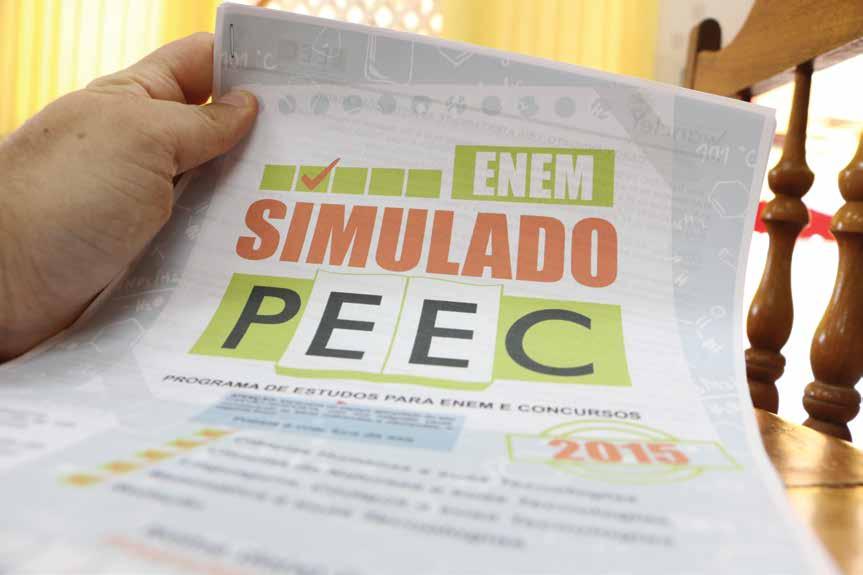 05 PEEC O Programa de Estudos para o Enem e Concursos (PEEC) oportuniza a preparação de estudantes para o Exame Nacional do Ensino Médio (Enem), por meio de palestras e simulado.