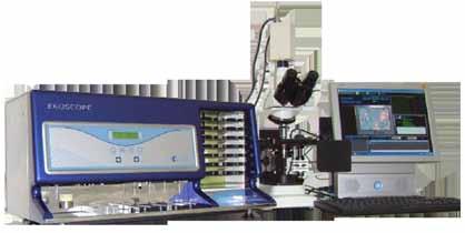 Grande número de amostras microscópicas; Alta precisão e repetibilidade na medição; Quantidade de amostra (0,01ml); Repetibilidade na coloração do filme amostra; O modo automático pode ser