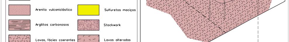 Base level: bottom of the Paraíso Volcanogenic Sedimentary Formation. The Represa Fault offset has been compensated in order to restore the original continuity between these deposits.