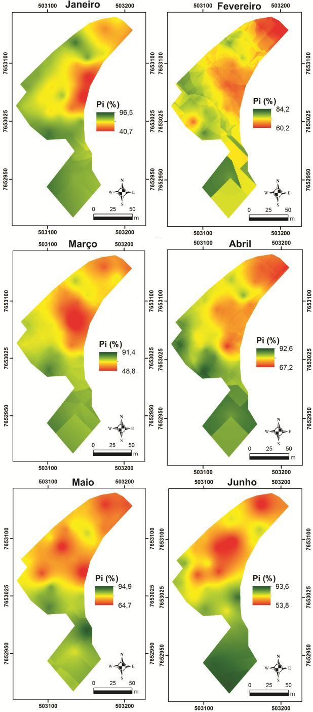 136 Figura 10 Espacialização da porcentagem da