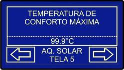 TEMPO MÁXIMO DE ACIONAMENTO 06:00 V O L T A R DIFERENCIAL DE TEMPERATURA (T1 - T2) PARA DESLIGAR A BOMBA 5.0 C AQ.