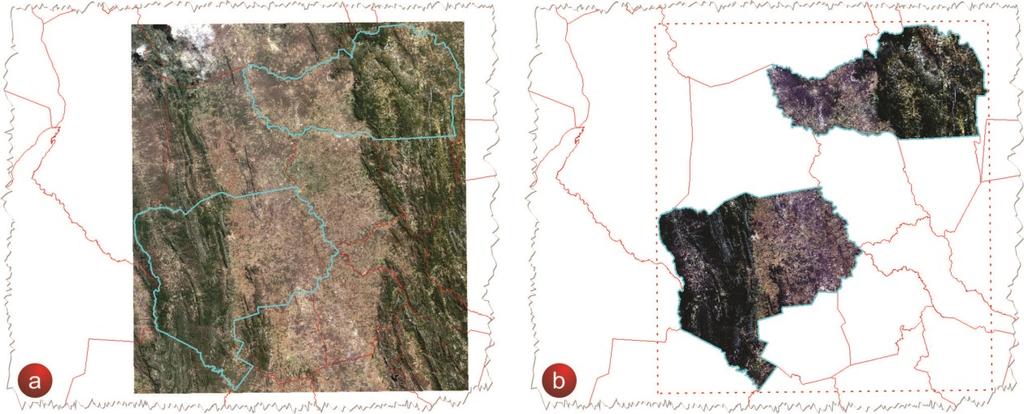 Figura 15. Arquivo de saída com base na dimensão (a) e outro baseado nas formas geométricas (b).