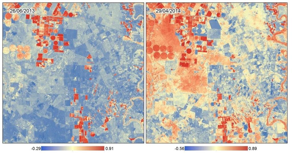 a) NDVI b) α c) T s (K) Figura 2.