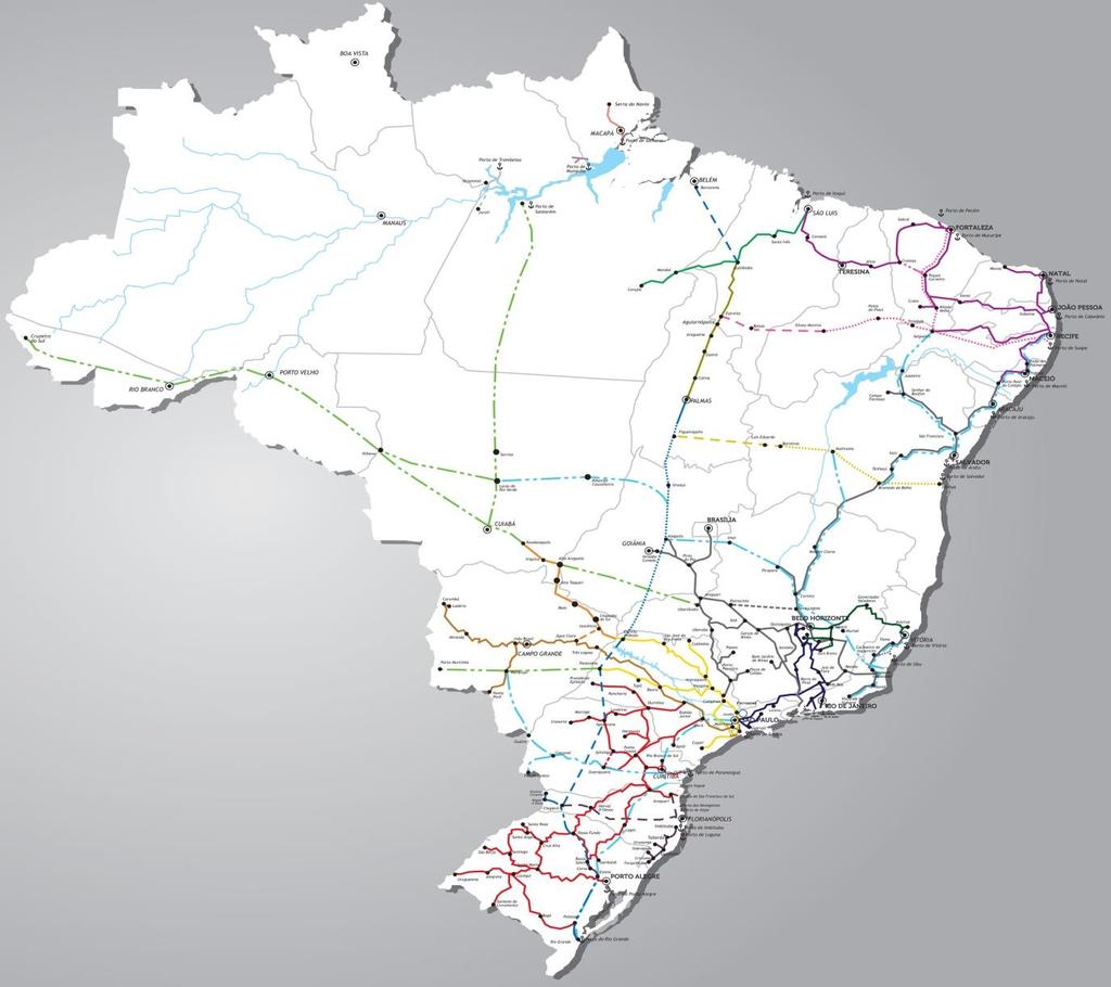 Total = 27.782 km Em operação = 23.