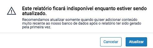 3. Clique em OK para gerar um novo relatório e substituir o relatório anterior, ou clique em Cancelar para finalizar.