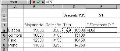 Seleccione a célula que contém a fórmula (função). 2.