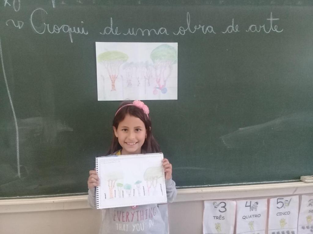 Camila França - 4º ano A- CROQUI Através das artes é possível desenvolver a percepção e a imaginação, apreender a realidade do meio ambiente, desenvolver a