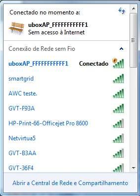 7. Configuração 15 Nota Caso a configuração seja feita via smartphone deve-se desabilitar o uso de pacote de dados 3G/4G durante