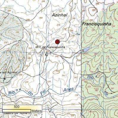 98 681 Eira do Monte da Francisquinha Freguesia Espírito Santo Topónimo Fracisquinha Coordenadas M 622066 E P 4376969 N A 270 m CMP 324 Partindo de Nisa, seguir a EN 359 em direcção a Montalvão.