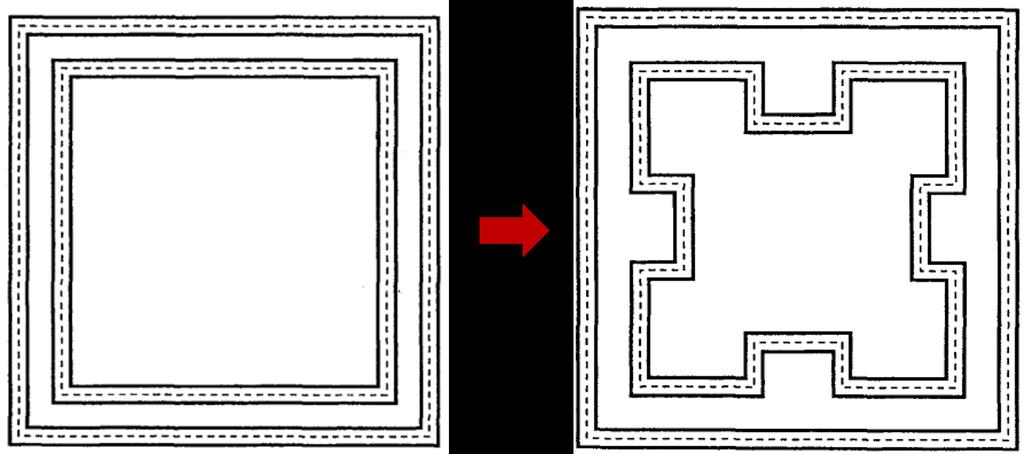 CAPÍTULO 4. TÉCNICAS DE MINIATURIZAÇÃO 66 Figura 4.20: Convolução de um loop quadrado.