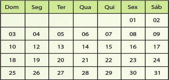 Calendário dos Ecossistemas Aquáticos!