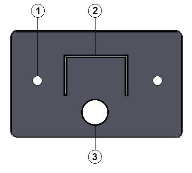 abaixo, retire o fio que sairá da caixa passe pela posição (3) e