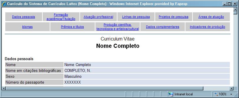 Ao clicá-lo, caso você possua um Currículo