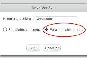 escondê-lo quando o jogo começa: Crie uma nova variável chamada velocidade, ela será apenas para o