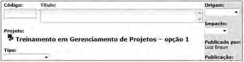 1 Encerrar as aquisições [F1] O responsável conclui componentes de aquisição: a partir da página EAP do projeto, na linha do componente desejado, clica no ícone Registro Novo/Lista, insere algum