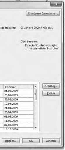 Calendários do projeto e dos recursos Pool de recursos (disponibilidade) Restrições de datas Identificam os períodos do calendário em que o trabalho está autorizado (figura 3.