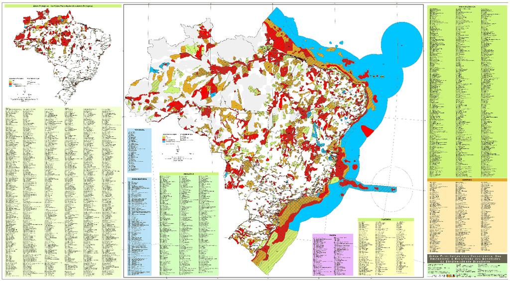 Área prioritárias para a conservação e