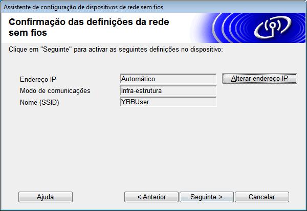 Escolha o SSID que anotou em AUXILIAR DE MEMÓRIA uu página 2 e depois clique em [Seguinte].