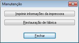 Utilitário RJ Manutenção 3 2 Imprimir informações da impressora Clique para imprimir um relatório que contém os seguintes tipos de informação: Versão do programa Histórico de utilização da impressora