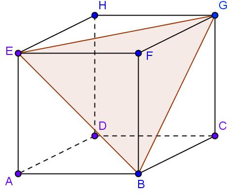 SECÇÕES NUM CUBO A secção obtida num cubo por um corte segundo um plano pode ser: 1. Um triângulo o plano intersecta três faces do cubo 2. Um quadrilátero o plano intersecta quatro faces do cubo 3.